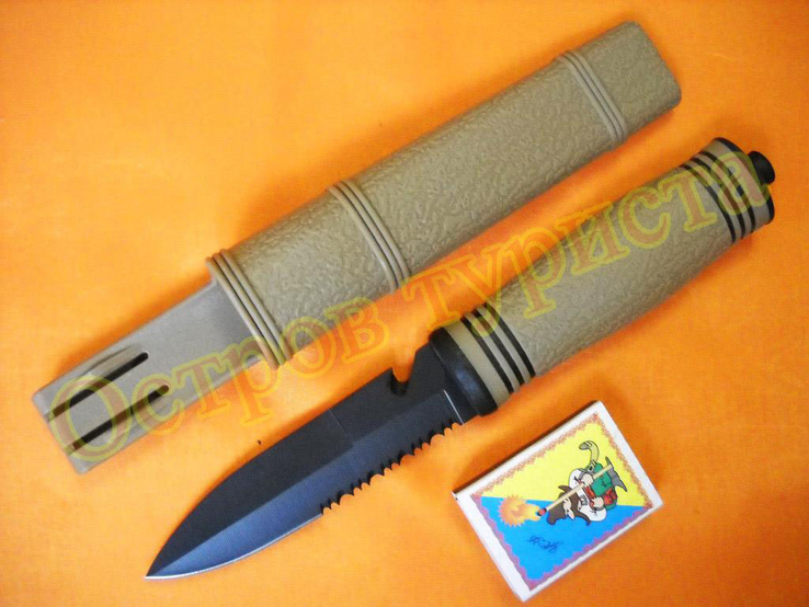 Нож туристический для дайвинга Colunbia 1718E стропорез бита серрейтор, фото №7