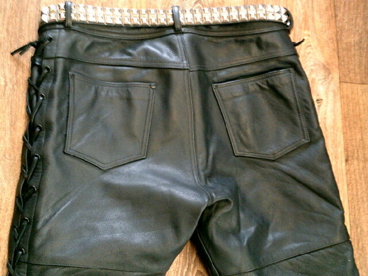 Защитные кожаные штаны с ремнем, photo number 9