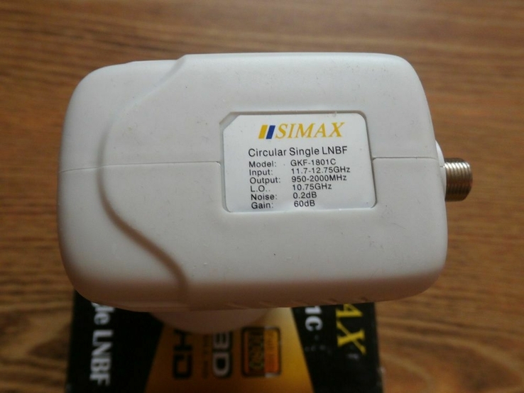 Конвертер круговой поляризации SIMAX GKF-1801C для приема НТВ+,HD-НТВ+,Триколор, numer zdjęcia 3