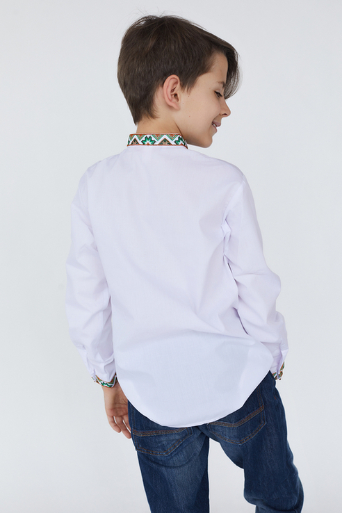 Сорочка для хлопчика Світозар (сорочкова біла), фото №6