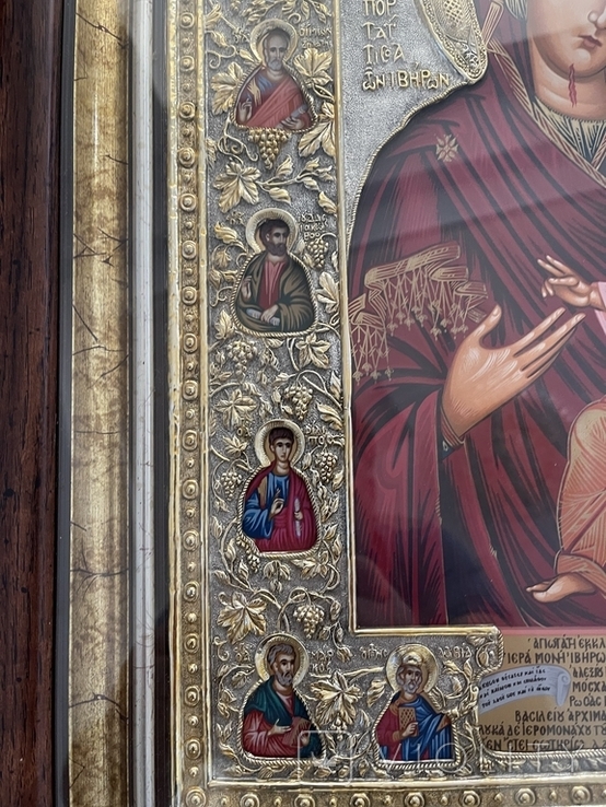 Икона Иверской Божией Матери. С Афона. 60 -46 см.Серебро, золочение., фото №6