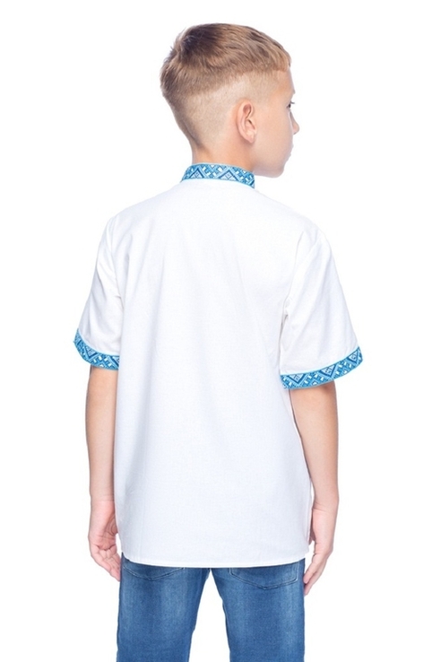 Сорочка для хлопчика Милодар (міткаль біла), photo number 3