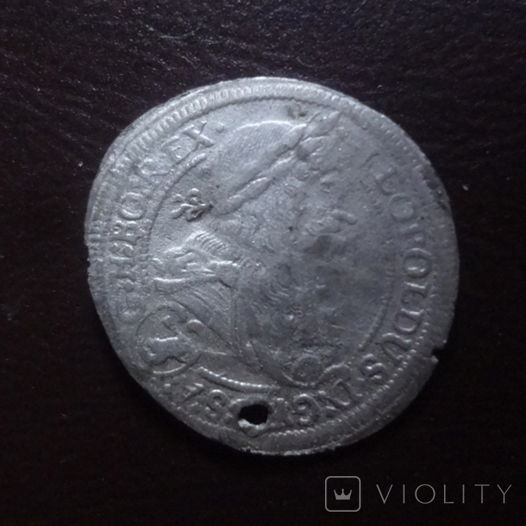3 крейцера 1699 Австрия Габсбург серебро (М.5.7), фото №2