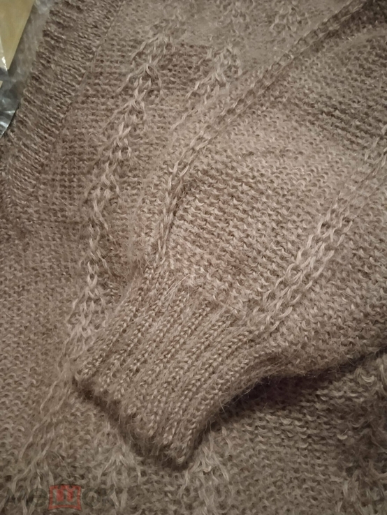 Винтажный мохеровый свитер сV-образным вырезом. Индия. Гретвей. 46р, фото №9