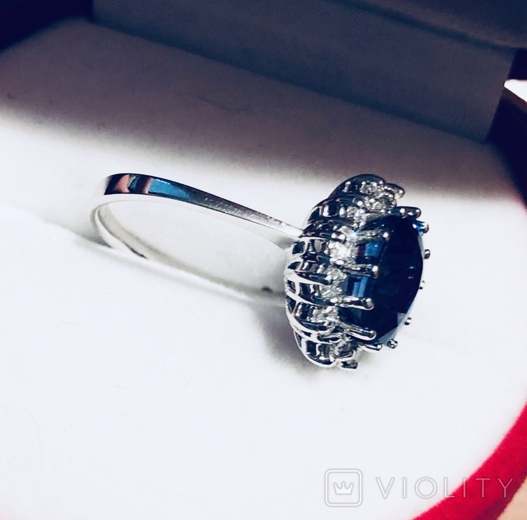 Золотое кольцо с бриллиантами 0,36 карат, фото №7