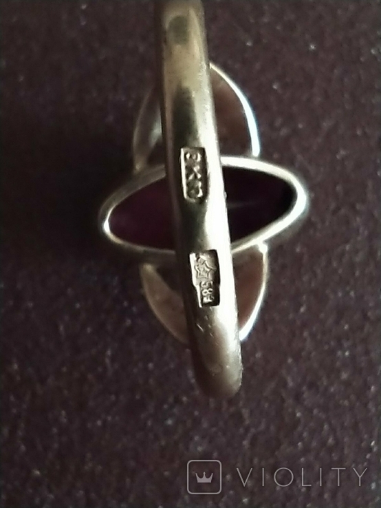 Перстень з рубіном СРСР, фото №5