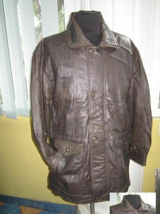 Большая кожаная мужская куртка SMOOTH City Collection. 68р. Лот 1033, photo number 2