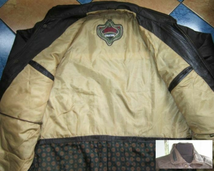 Большая кожаная мужская куртка SMOOTH City Collection. 68р. Лот 1033, фото №5
