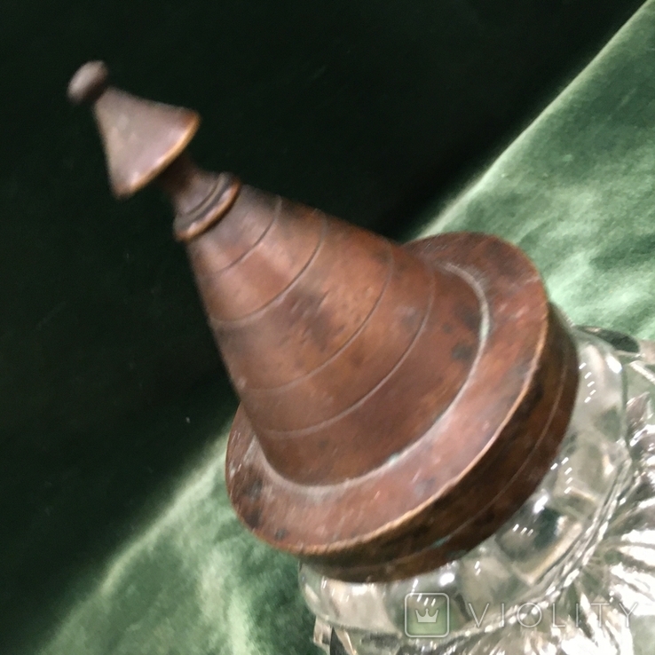 Чернильница бронза стекло до 1917 года высота 14см., фото №8