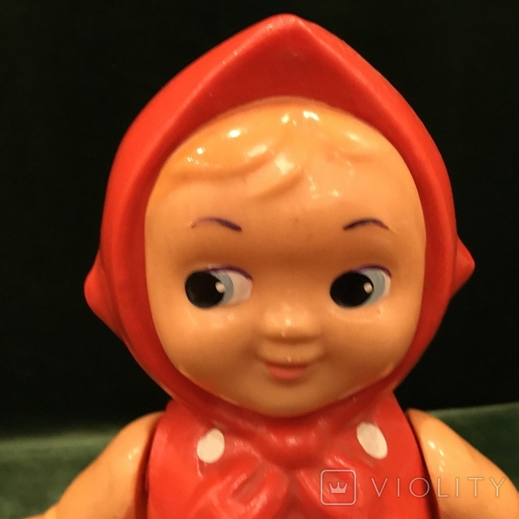 Кукла неваляшка целлулоид пр-ва СССР 19 см. см видео обзор, фото №3