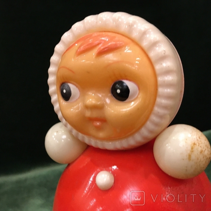 Кукла неваляшка целлулоид пр-ва СССР 14,5 см. см видео обзор, фото №5