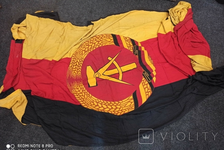 Флаг, флаг шток ГДР 1959-1990 гг. 470 см на 153 см., фото №3
