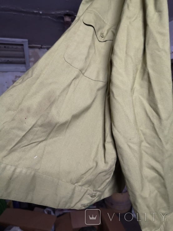 Рубашка 42 - 3 военная внутренняя служба МВД СССР зеленая, фото №4