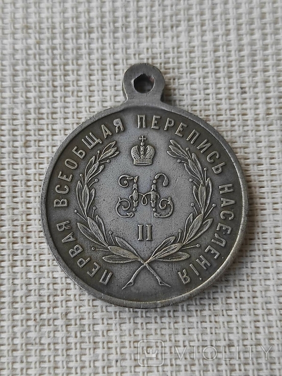 Медаль Первая всеобщая перепись населения ( копия ), фото №4