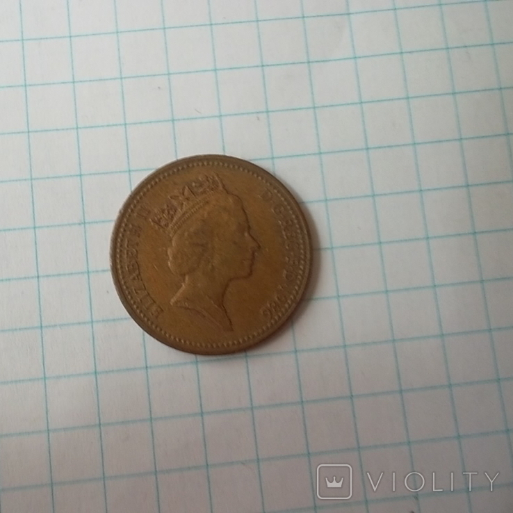 Великобритания 1 пенни, 1986, фото №2