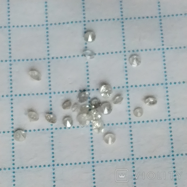 Діаманти 21 шт. 1.6- 1.0мм, 0.350ст., фото №3