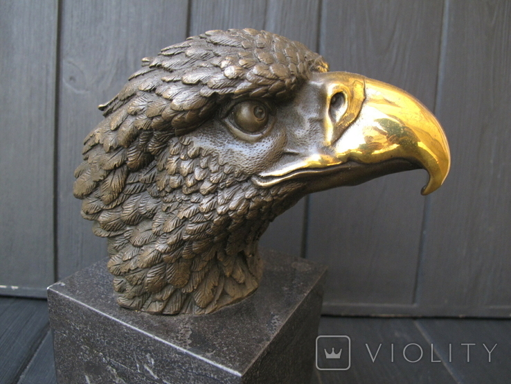 Голова орла . Орел Бронза . Бронзовая статуэтка Milo, фото №2