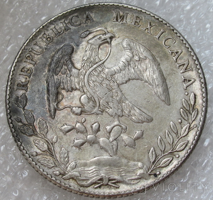 8 реалов 1897 г. Мо АМ, Мексика, серебро, фото №11