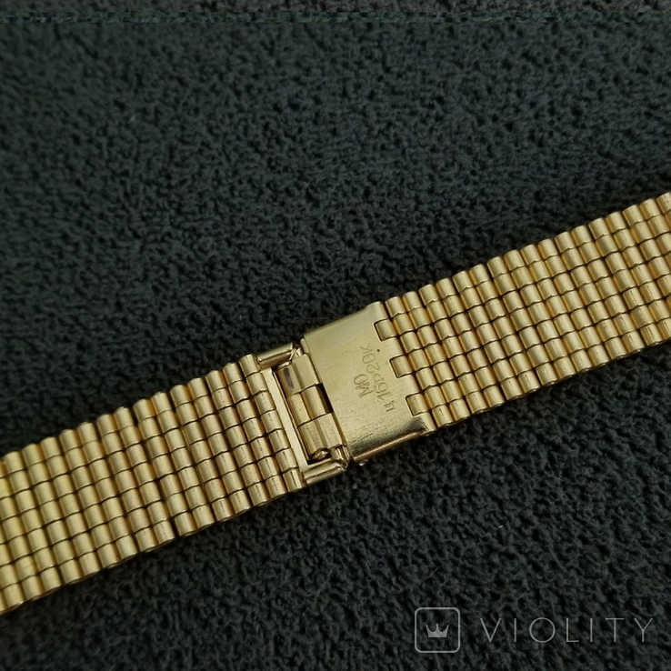 Позолоченный браслет 18 мм СССР + коробочка, фото №9