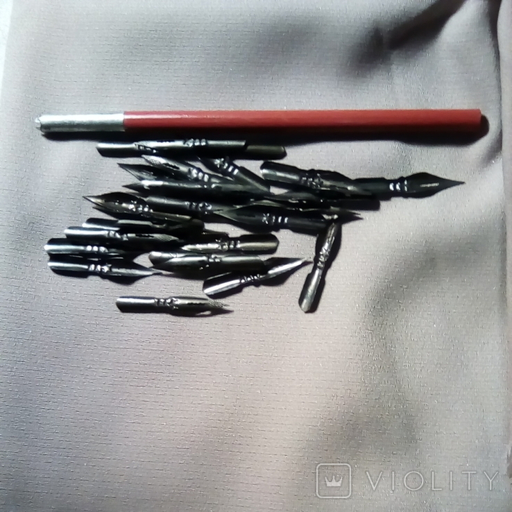 Ручка для перьев из СССР и 30 перьев СССР, фото №2