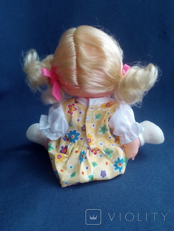 Куколка в платьице и туфельках с двумя хвостиками, 18 см, фото №4