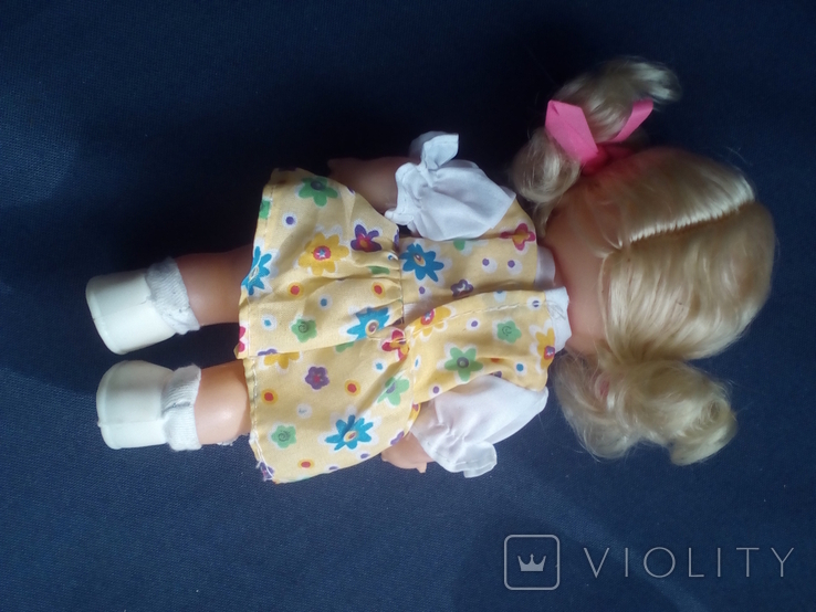 Куколка в платьице и туфельках с двумя хвостиками, 18 см, фото №6