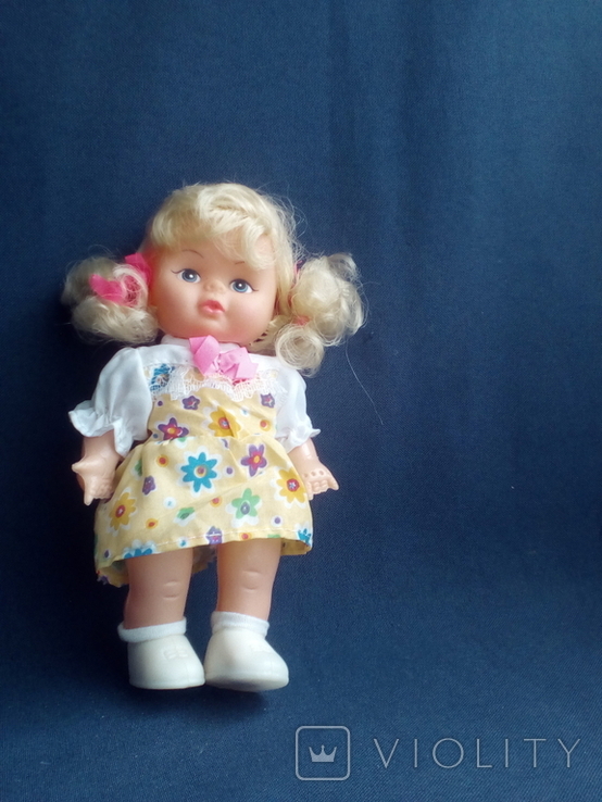 Куколка в платьице и туфельках с двумя хвостиками, 18 см, фото №9