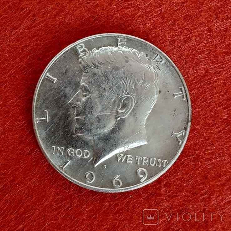 США 1/2 доллара 1969 серебро Кенеди