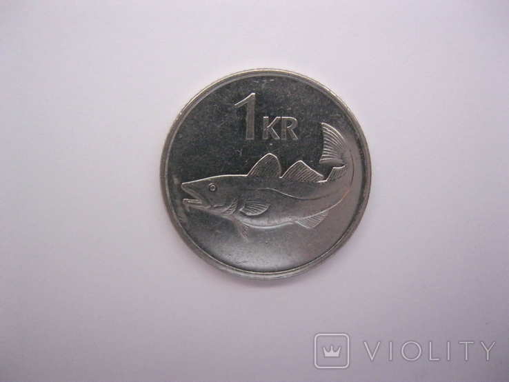 Исландия 1 крона 2003 год., фото №3