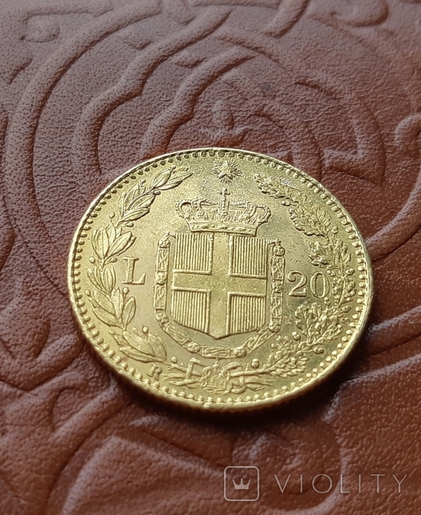 Золото Италия 20 лир 1882, фото №7