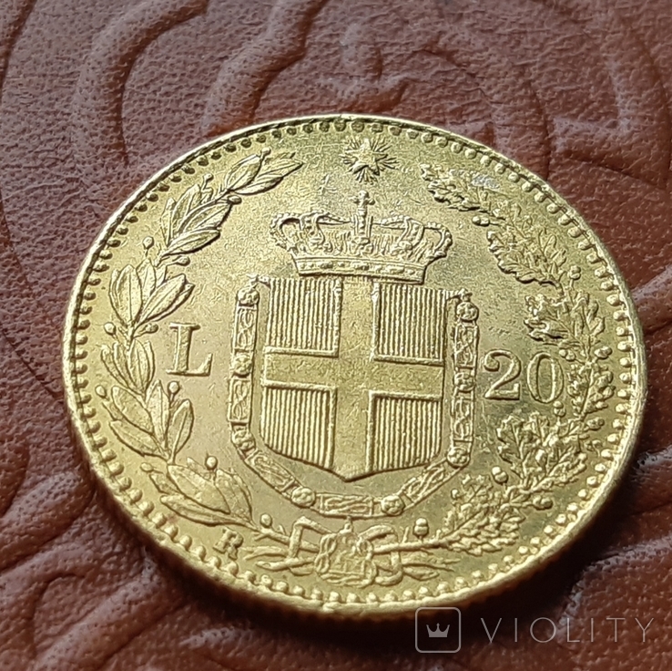 Золото Италия 20 лир 1882, фото №8