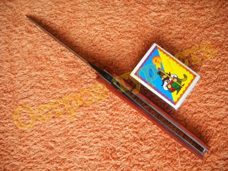 Нож складной полуавтомат Флиппер M390 с чехлом узор, фото №5