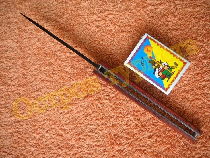 Нож складной полуавтомат Флиппер M390 с чехлом узор, фото №6