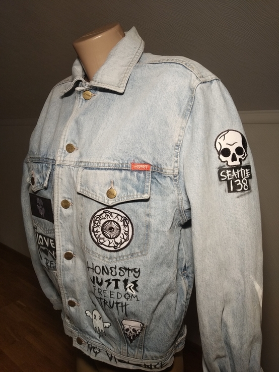 Курточка джинсовая разрисованная моющими красками, photo number 9