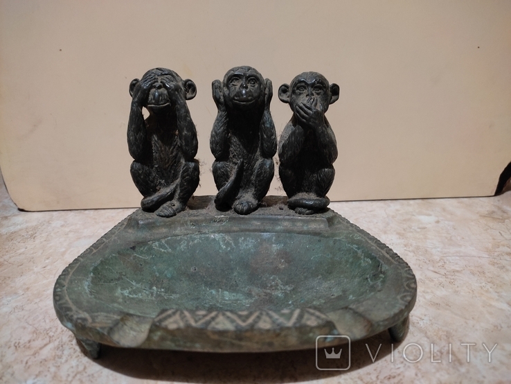  Три обезьяны.Пепельница, фото №2
