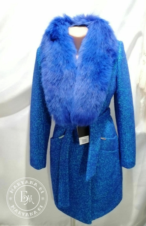 Зимнее пальто с меховой опушкой размер М (46), фото №4