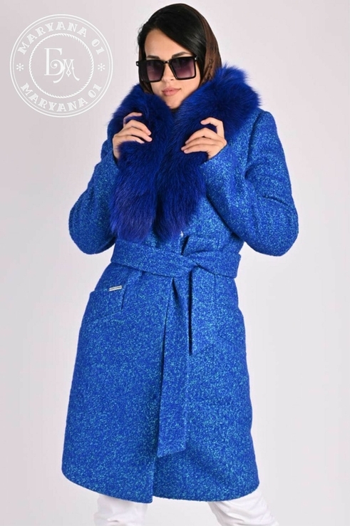 Зимнее пальто с меховой опушкой размер М (46), фото №10