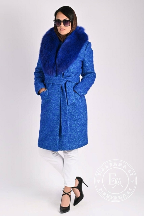 Зимнее пальто с меховой опушкой размер М (46), фото №11