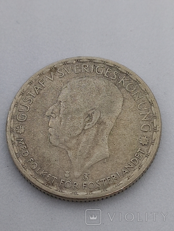 1 крона 1947 Швеция серебро