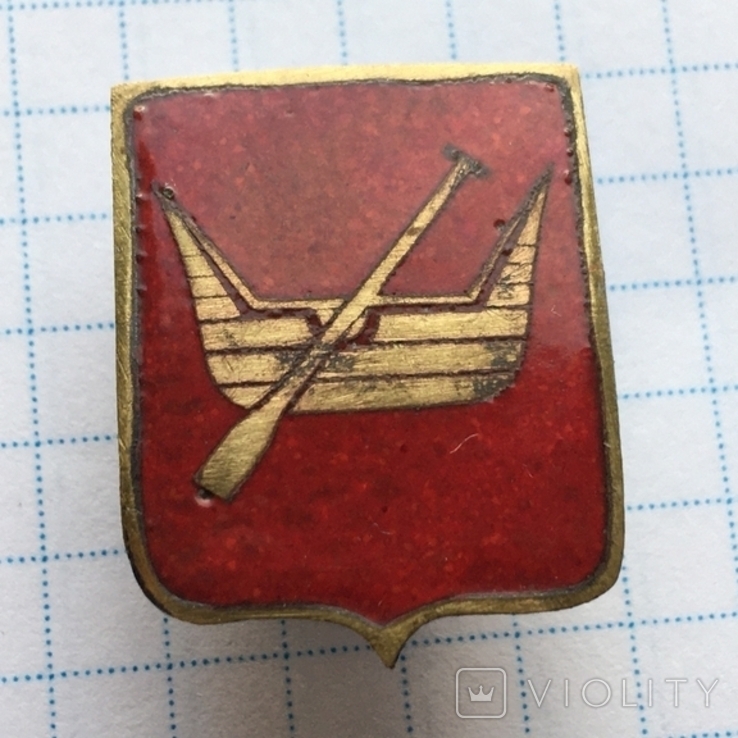 Знак герб города Лодзь тяж.метал эмаль закрутка Польша, photo number 2