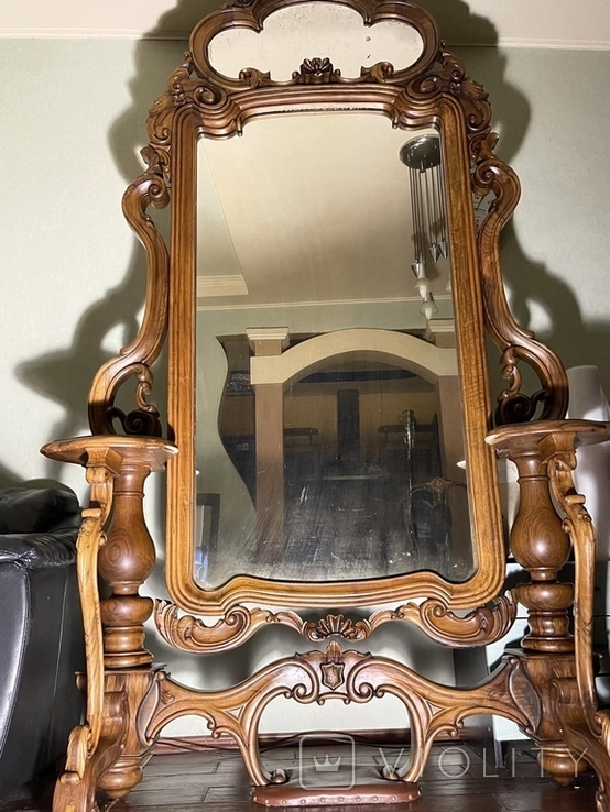 Антикварное зеркало-псише в стиле Рококо, photo number 4