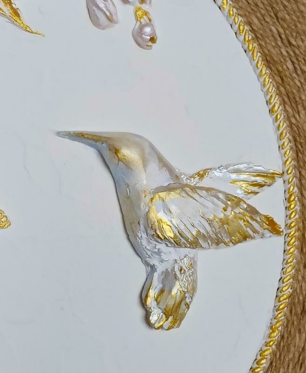 Картина, декоративное панно "золотые орхидеи", подарок на юбилей, numer zdjęcia 7
