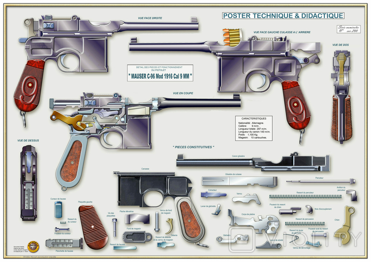 Пистолет Mauser C-96 1916 Calibr 9 mm