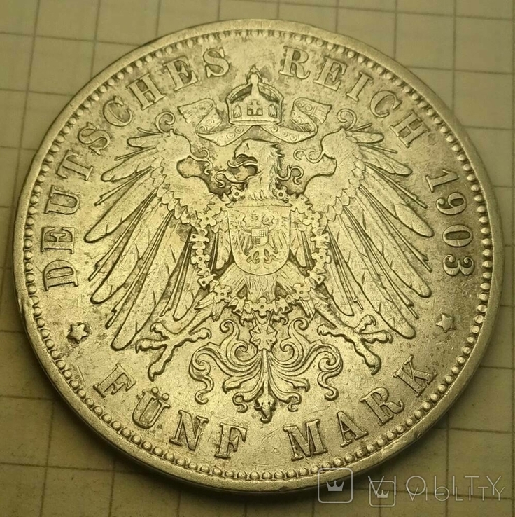 5 марок, 1903 год, Саксония,, фото №10