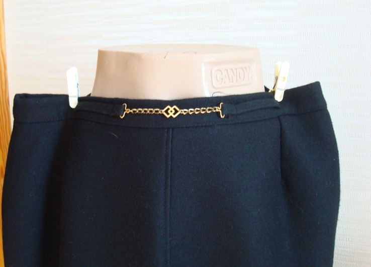 CA Canda 100 % шерсть Шикарная теплая зимняя женская юбка черная шерсть, фото №4