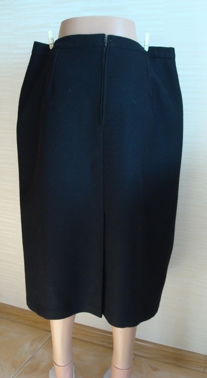 CA Canda 100 % шерсть Шикарная теплая зимняя женская юбка черная шерсть, фото №5