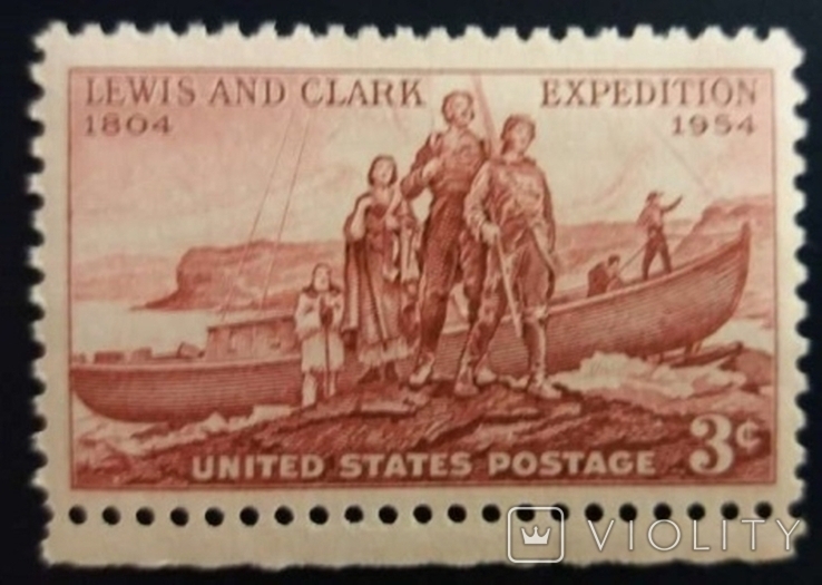 США 1954 г., Экспедиция Льюиса и Кларка, MNH