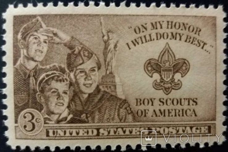 США 1950 г., Бойскауты. Клятва разведчика, MNH