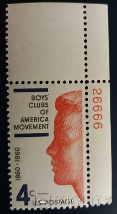 США 1960 г., Boys' Clubs, MNH