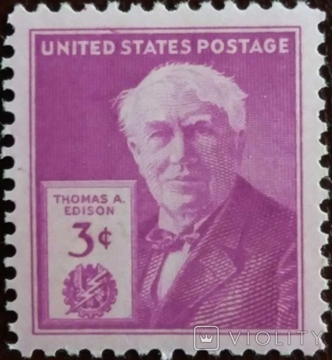 США 1947 г., Томас А. Эдисон, MNH